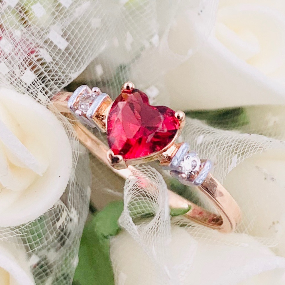 Ruby ❤️ Silver Plated Anniversary Ring